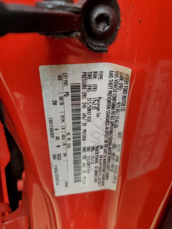 2012 Ford Focus Sel VIN: 1FAHP3M2XCL303971 Lot: 56767805