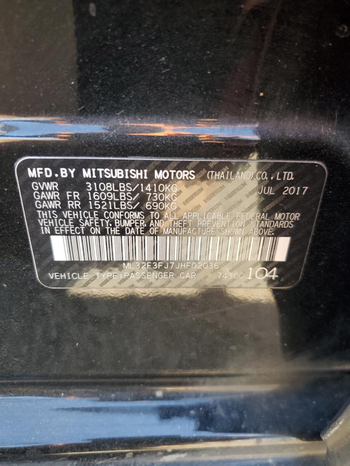 2018 Mitsubishi Mirage G4 Es VIN: ML32F3FJ7JHF02036 Lot: 57096825