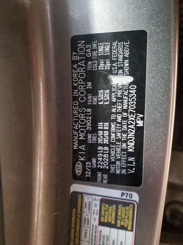 KNDJN2A2XE7035340 2014 Kia Soul