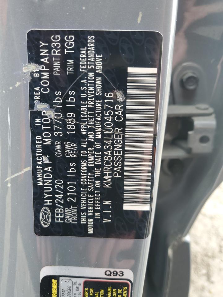 2020 Hyundai Venue Sel VIN: KMHRC8A34LU045716 Lot: 58921175