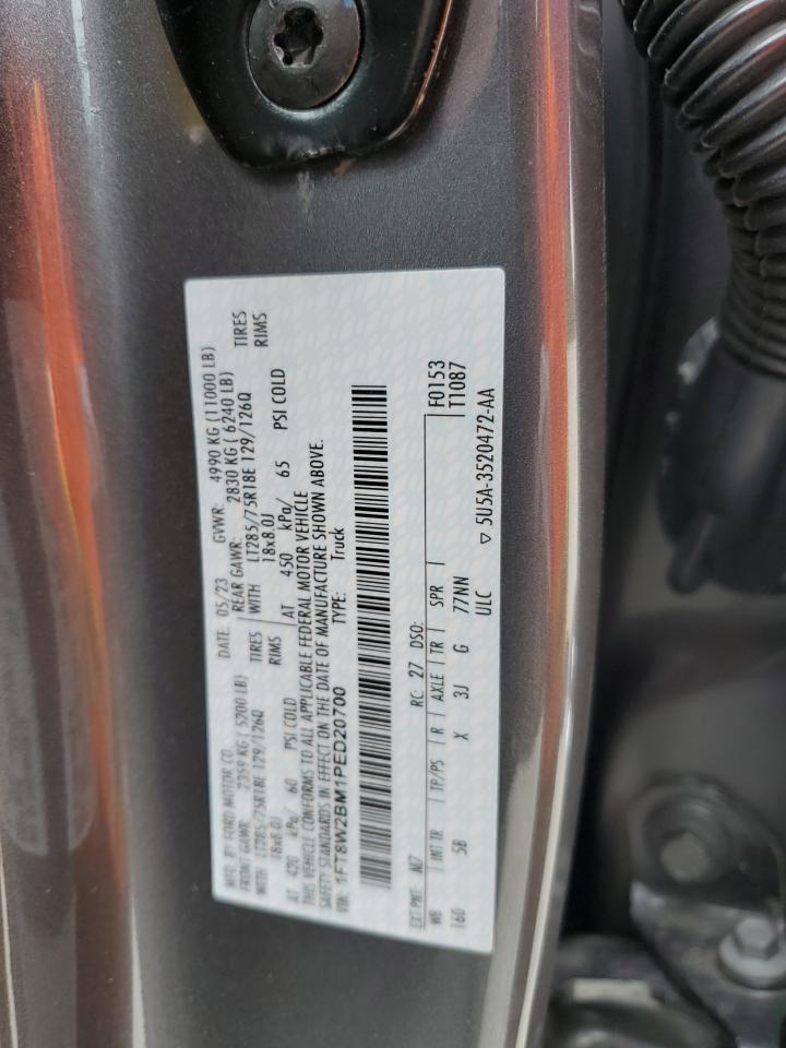 2023 Ford F250 Super Duty VIN: 1FT8W2BM1PED20700 Lot: 56553865