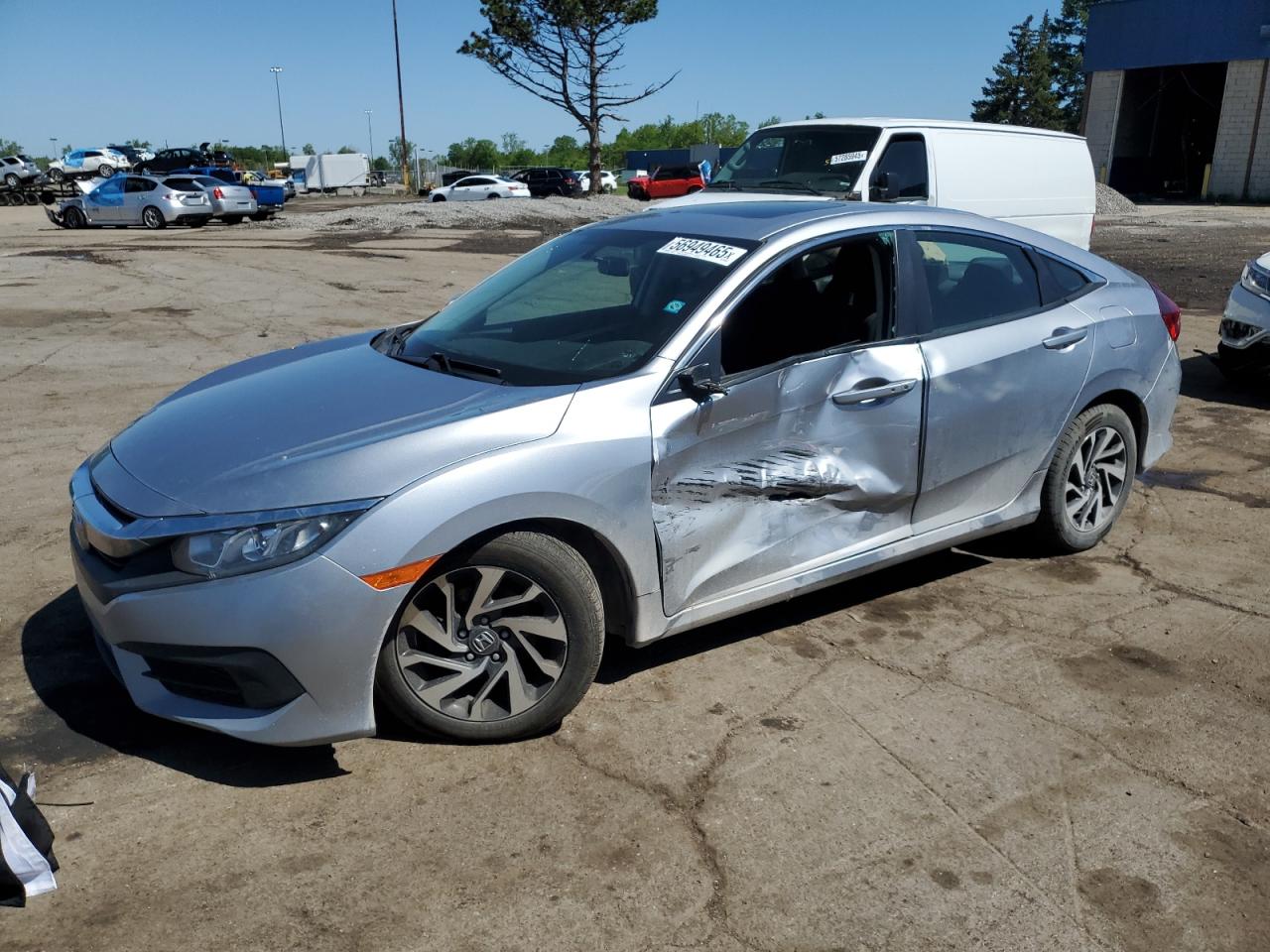 2017 Honda Civic Ex zu verkaufen in Woodhaven, MI - Side