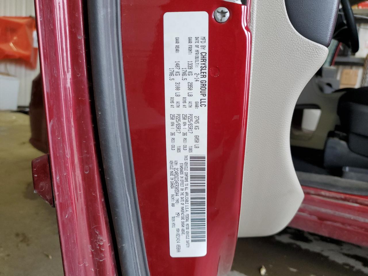 2014 Dodge Grand Caravan Sxt VIN: 2C4RDGCG4ER305544 Lot: 56880305