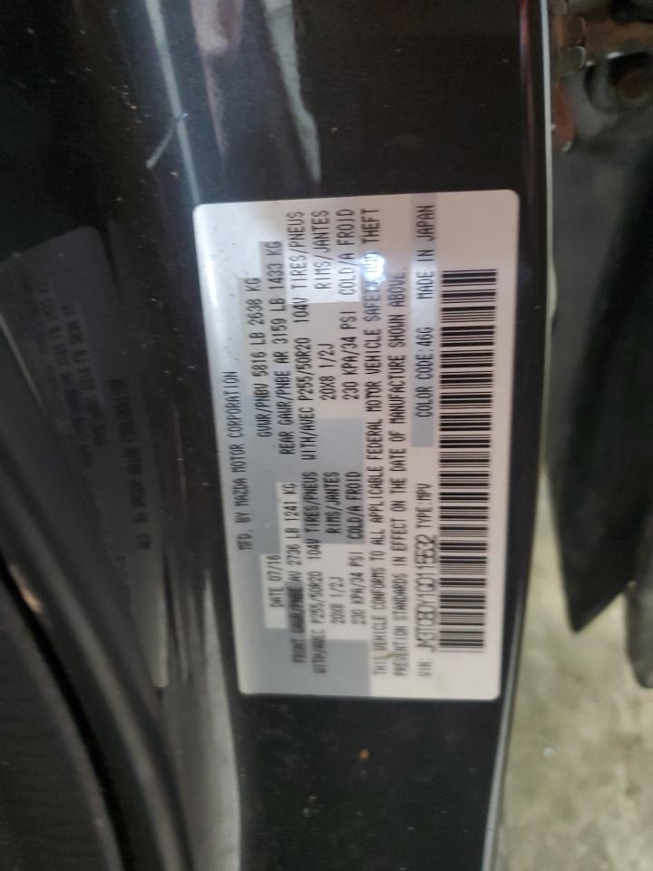 2016 Mazda Cx-9 Grand Touring VIN: JM3TCBDY1G0115532 Lot: 56188925