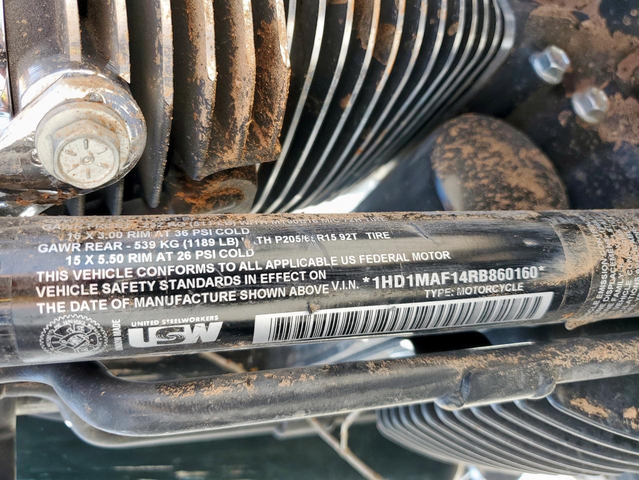 2024 Harley-Davidson Flhtcutg VIN: 1HD1MAF14RB860160 Lot: 57886405
