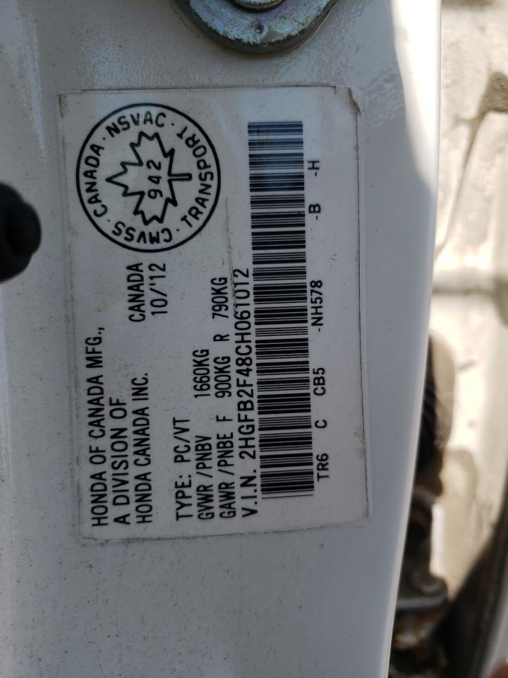 2018 Honda Civic Lx VIN: 2HGFB2F48CH061012 Lot: 56461165