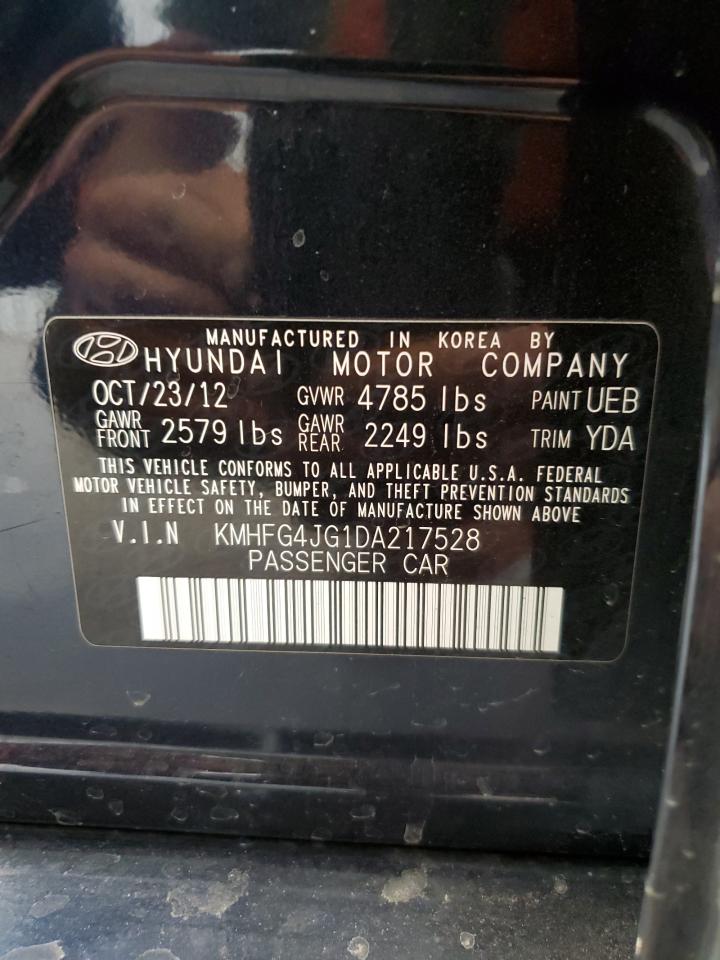 2013 Hyundai Azera VIN: KMHFG4JG1DA217528 Lot: 56123655