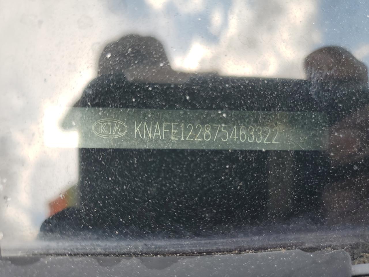 2007 Kia Spectra Ex VIN: KNAFE122875463322 Lot: 55459415