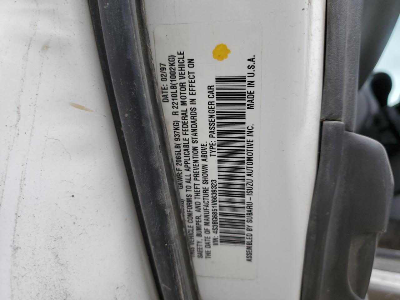 2005 Subaru Legacy Outback VIN: 4S3BG6851V6639323 Lot: 56903335