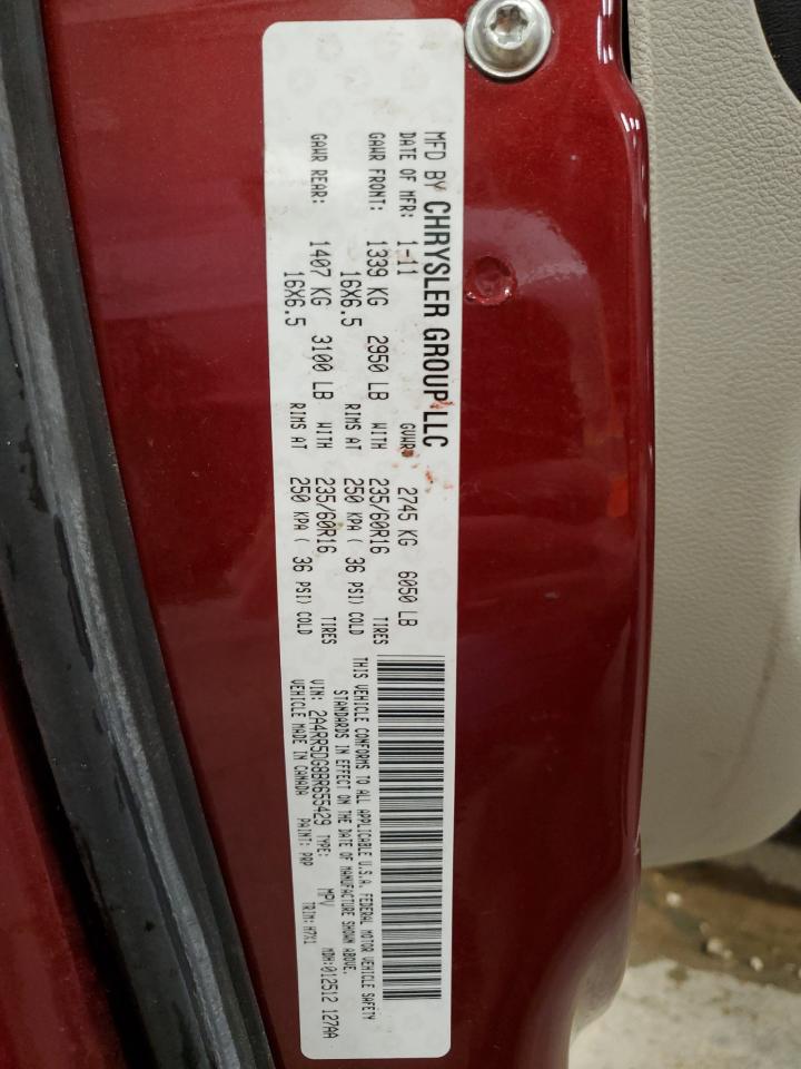 2011 Chrysler Town & Country Touring VIN: 2A4RR5DG8BR655429 Lot: 56200025
