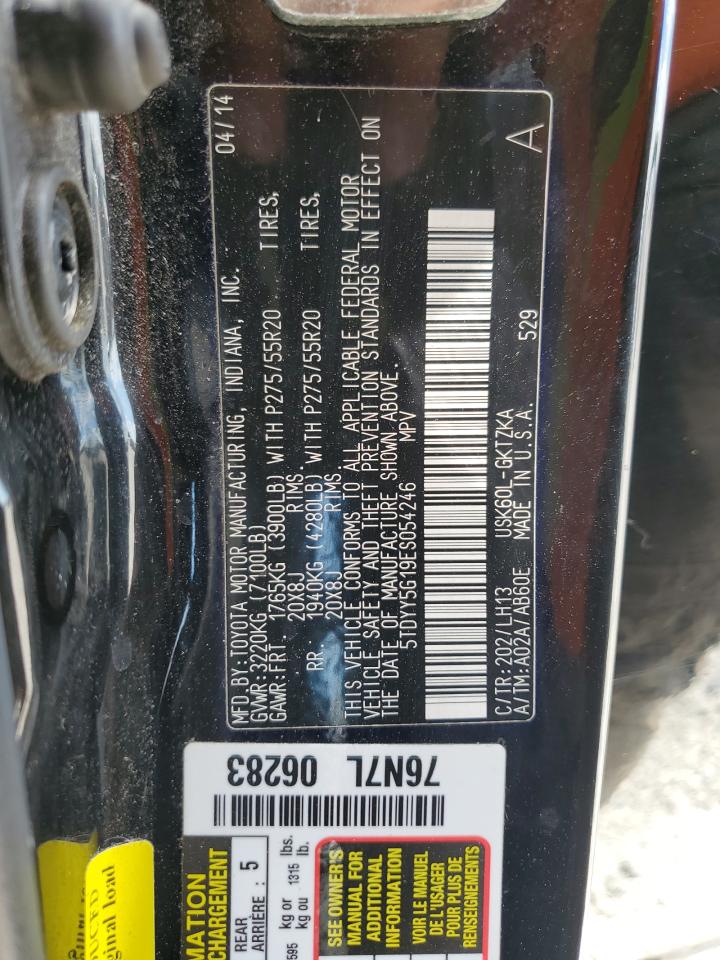 2014 Toyota Sequoia Platinum VIN: 5TDYY5G19ES054246 Lot: 56519185