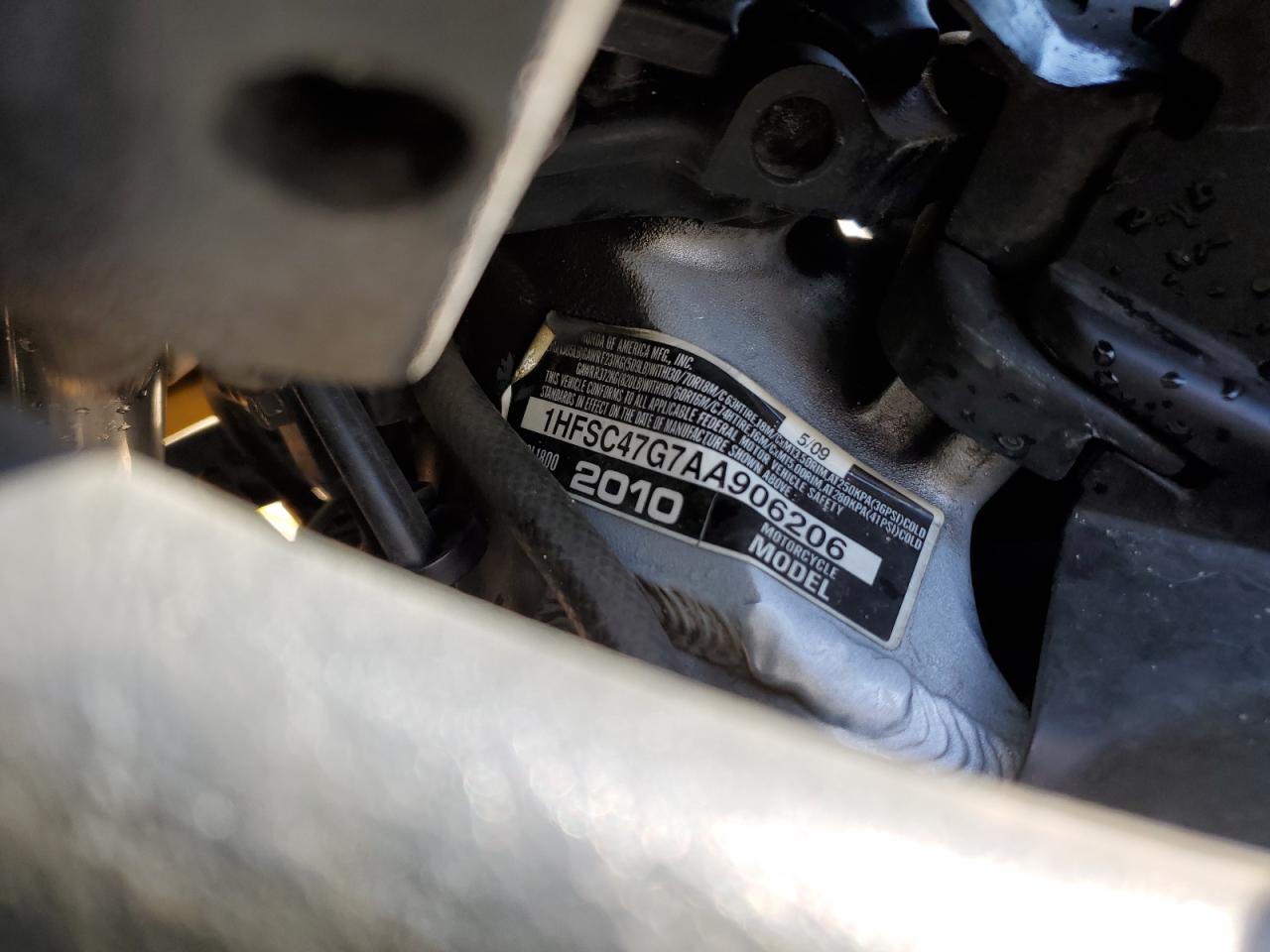2010 Honda Gl1800 VIN: 1HFSC47G7AA906206 Lot: 56953285