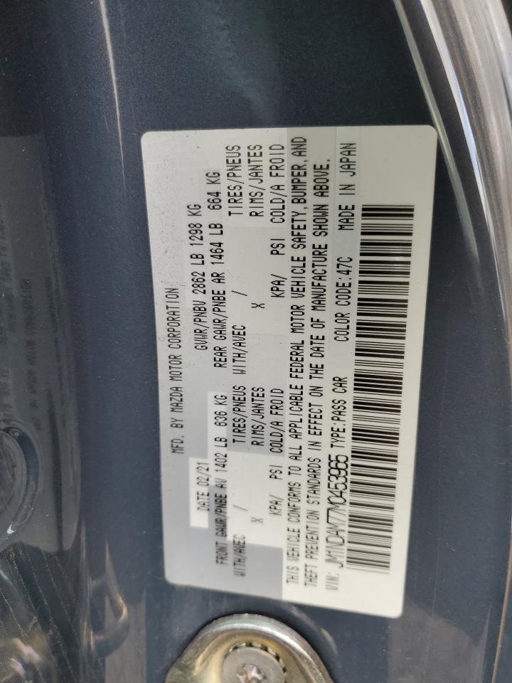 2021 Mazda Mx-5 Miata Grand Touring VIN: JM1NDAM77M0453965 Lot: 55105395