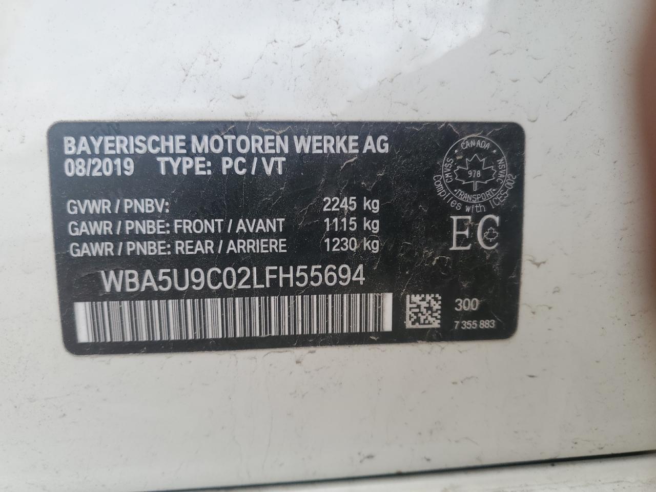 2020 BMW M340Xi VIN: WBA5U9C02LFH55694 Lot: 54700785