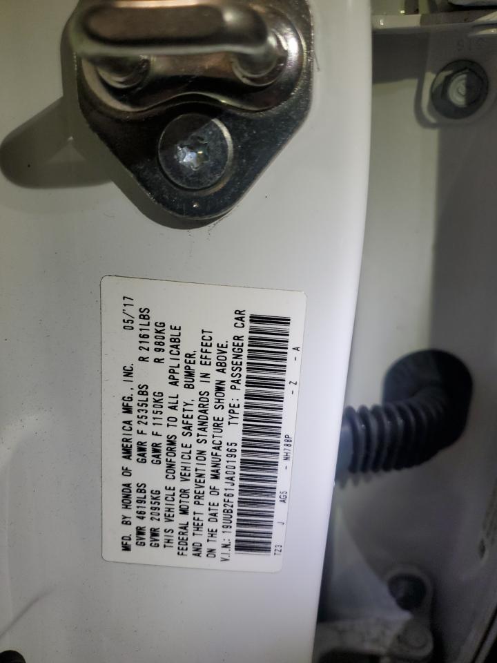 2018 Acura Tlx Tech+A VIN: 19UUB2F61JA001965 Lot: 56869795