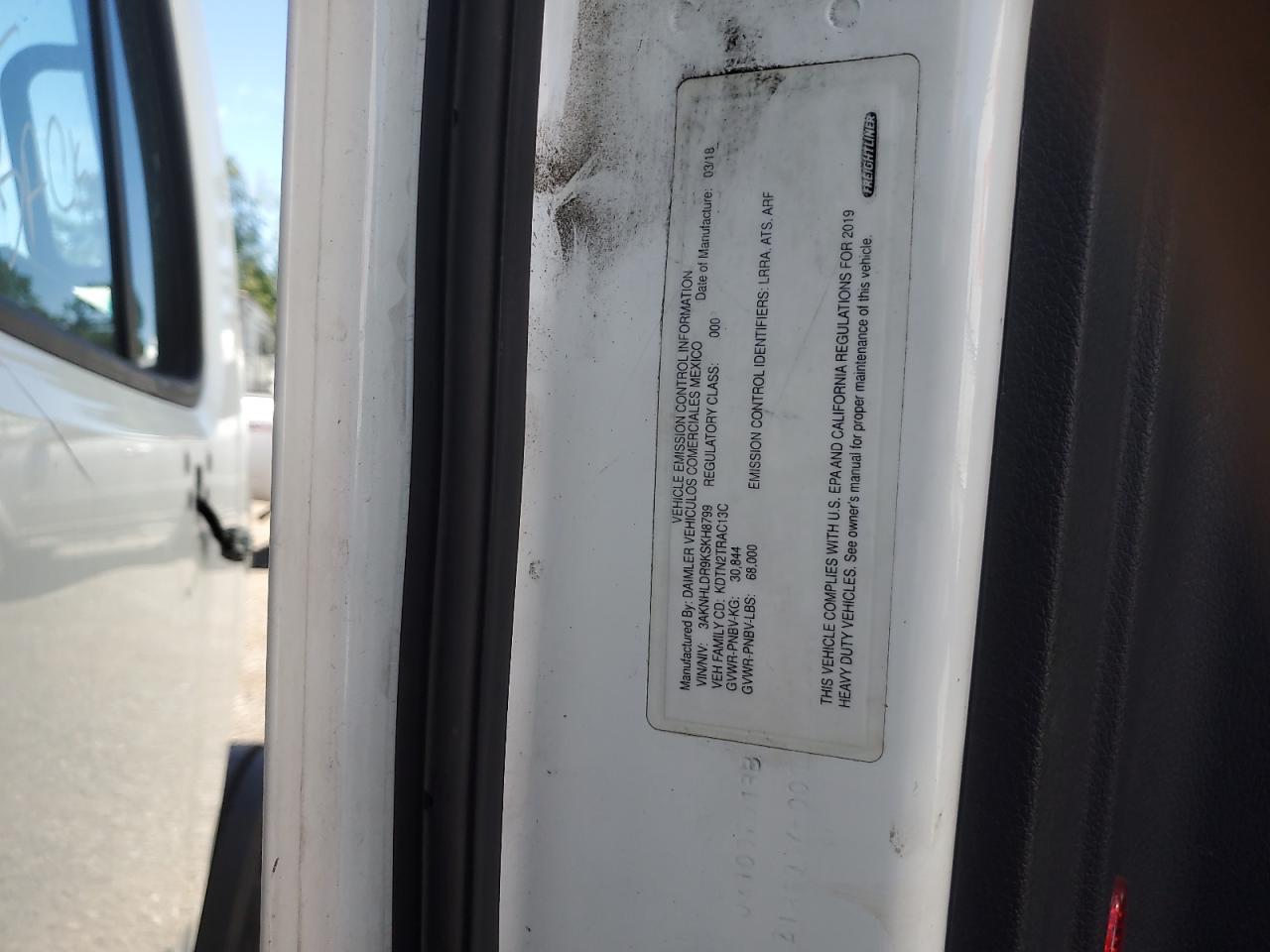 2019 Freightliner Cascadia 126 Semi Truck VIN: 3AKNHLDR9KSKH8799 Lot: 57519635