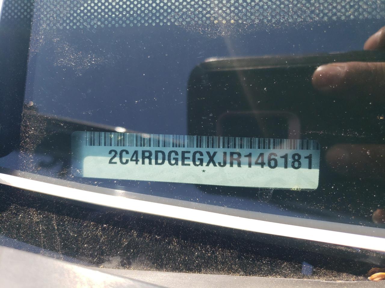 2018 Dodge Grand Caravan Gt VIN: 2C4RDGEGXJR146181 Lot: 55653285