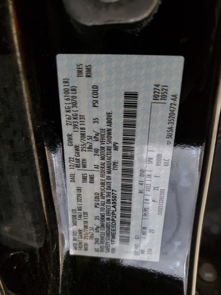 2023 Ford Bronco Base VIN: 1FMEE5DP2PLA95077 Lot: 56154525