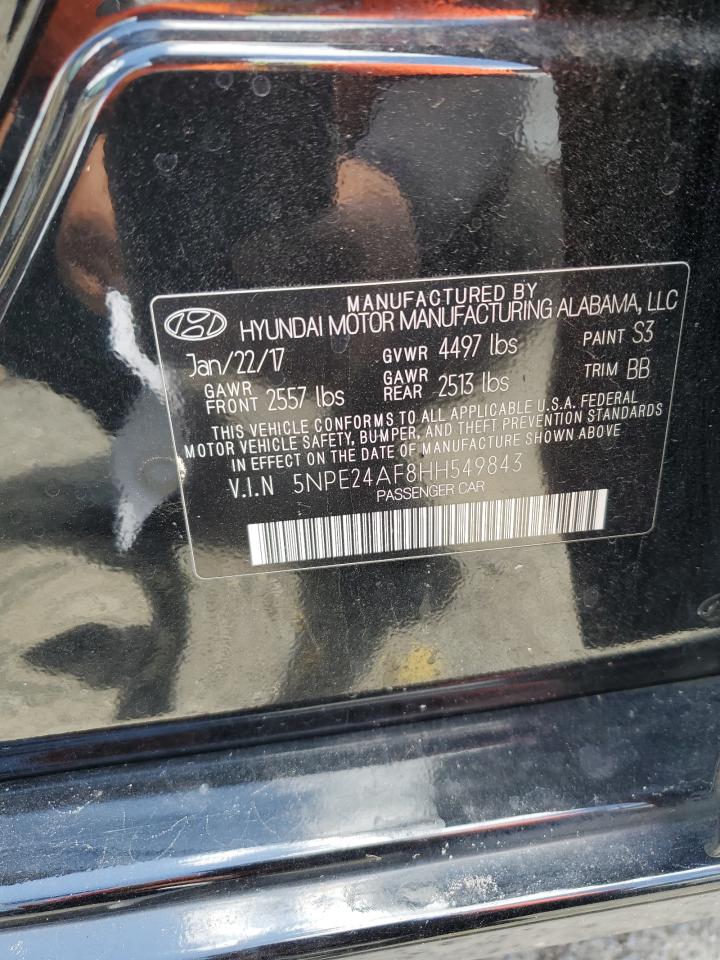 2017 Hyundai Sonata Se VIN: 5NPE24AF8HH549843 Lot: 56626405