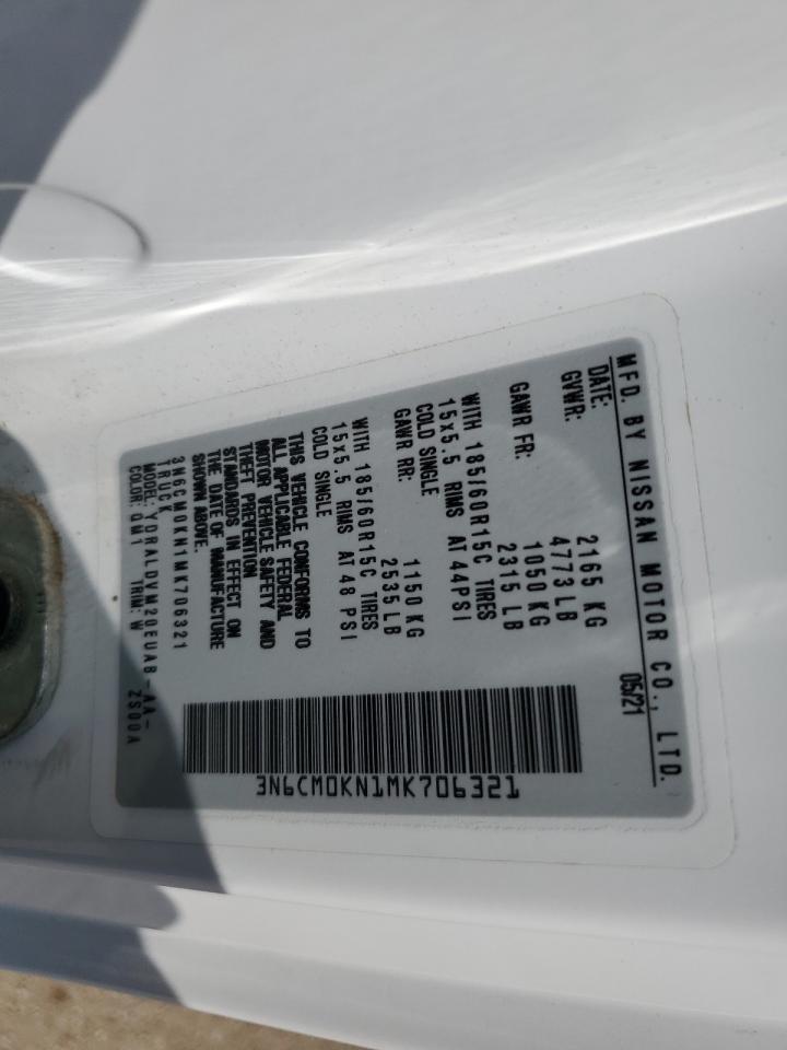 2021 Nissan Nv200 2.5S VIN: 3N6CM0KN1MK706321 Lot: 59212885