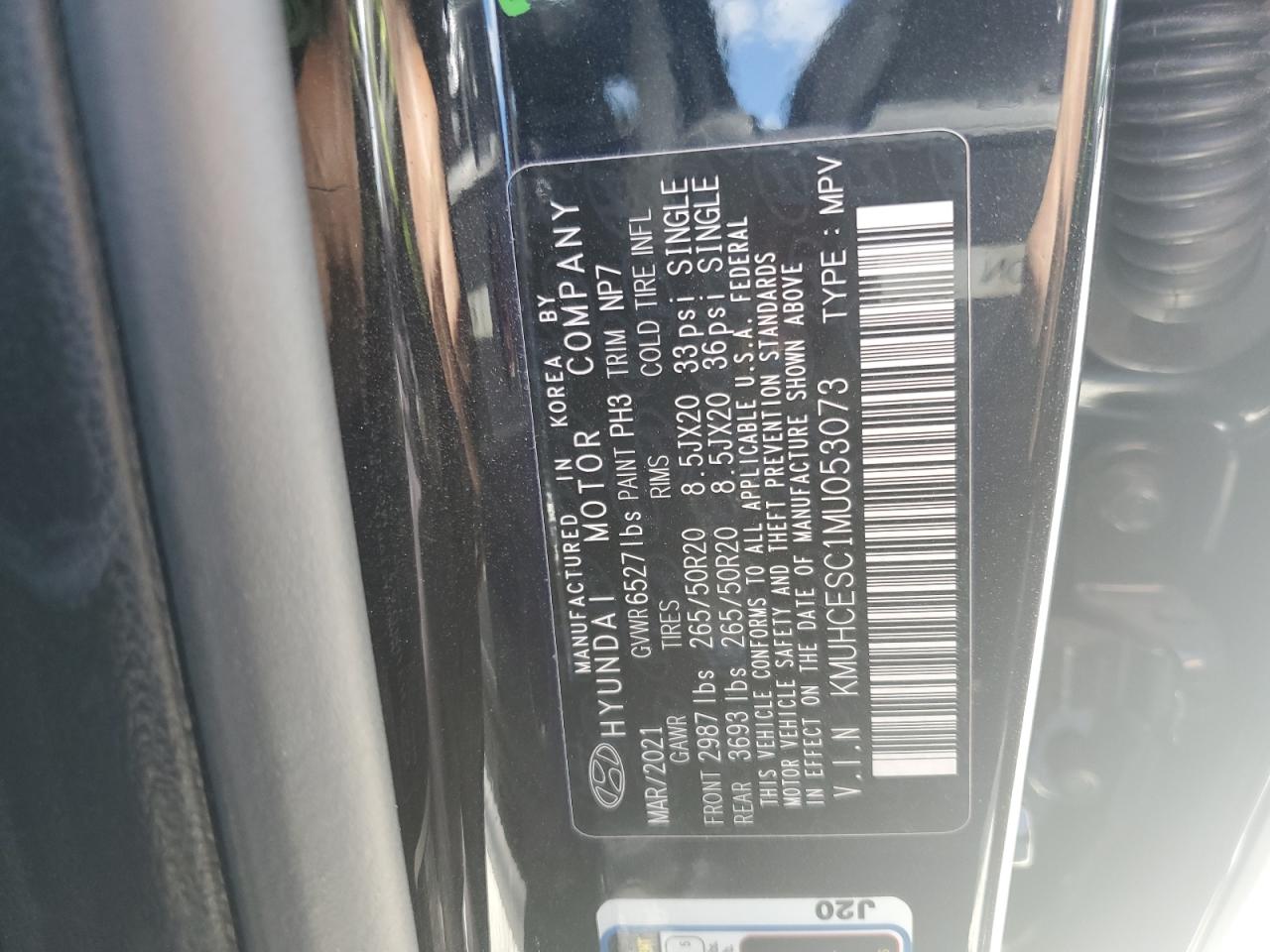 2021 Genesis Gv80 Base VIN: KMUHCESC1MU053073 Lot: 57655605