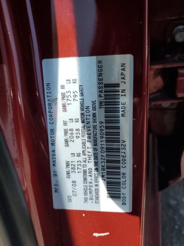 2009 Mazda 3 I VIN: JM1BK32F091190959 Lot: 57880505