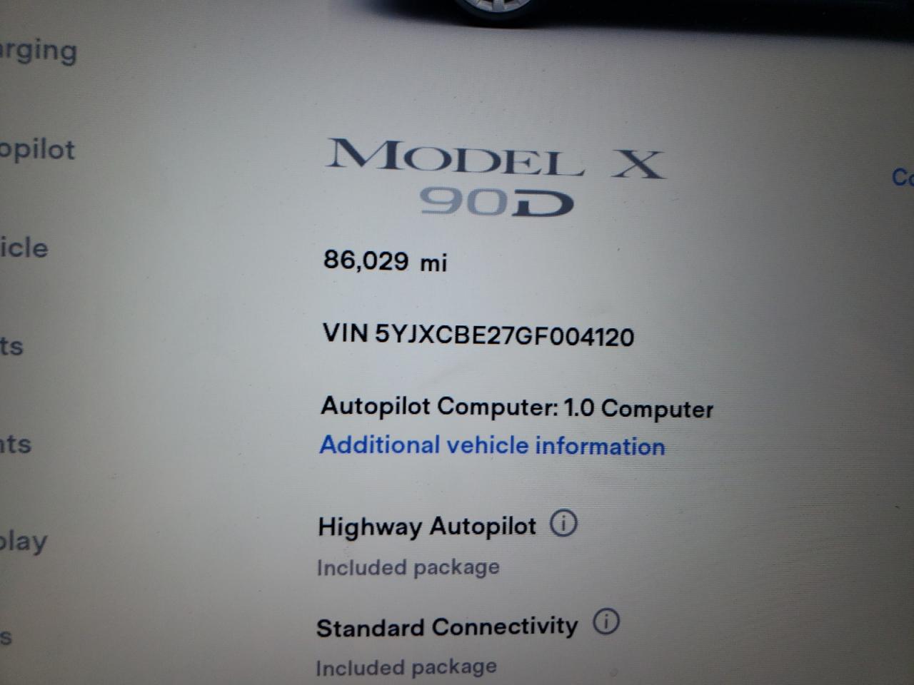 2016 Tesla Model X VIN: 5YJXCBE27GF004120 Lot: 56593815