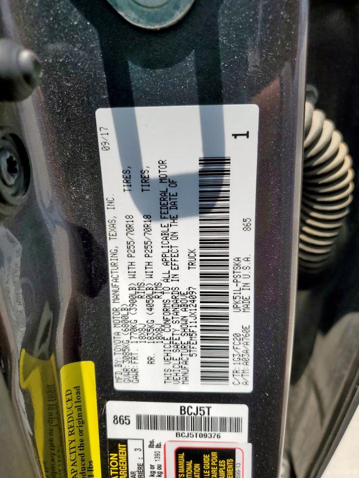 2018 Toyota Tundra Crewmax Sr5 VIN: 5TFEM5F11JX124097 Lot: 56690675