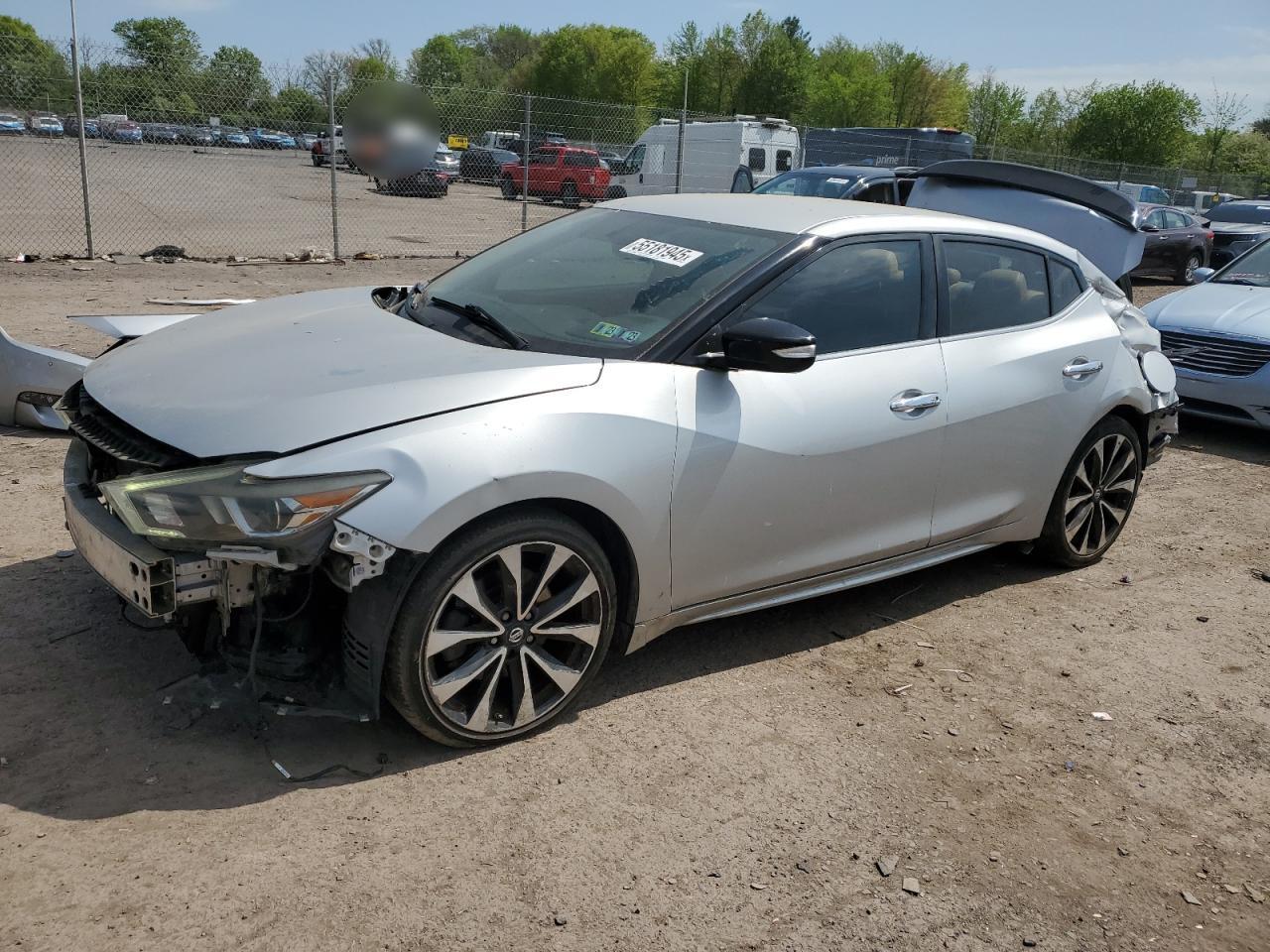 2016 Nissan Maxima 3.5S zu verkaufen in Chalfont, PA - Front End