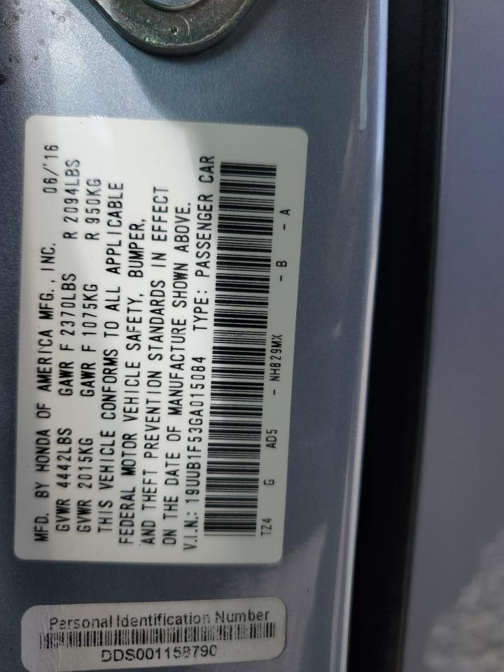 2016 Acura Tlx Tech VIN: 19UUB1F53GA015084 Lot: 56865315