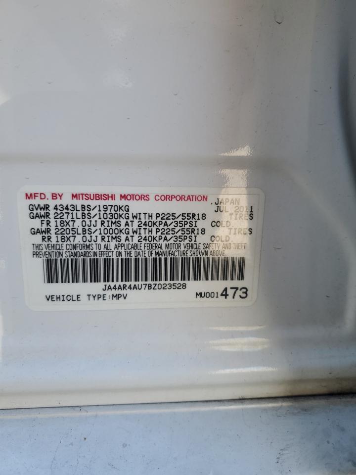 2011 Mitsubishi Outlander Sport Se VIN: JA4AR4AU7BZ023528 Lot: 56768715
