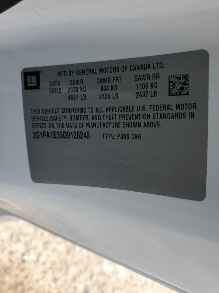 2013 Chevrolet Camaro Ls VIN: 2G1FA1E35D9126245 Lot: 56987535
