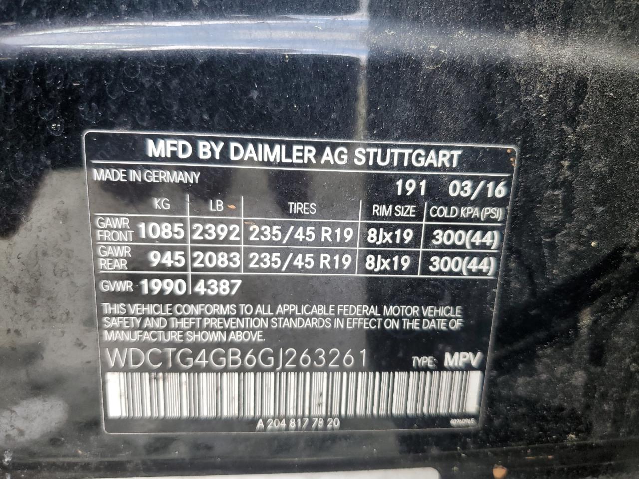 2018 Mercedes-Benz Gla 250 4Matic VIN: WDCTG4GB6GJ263261 Lot: 56747265