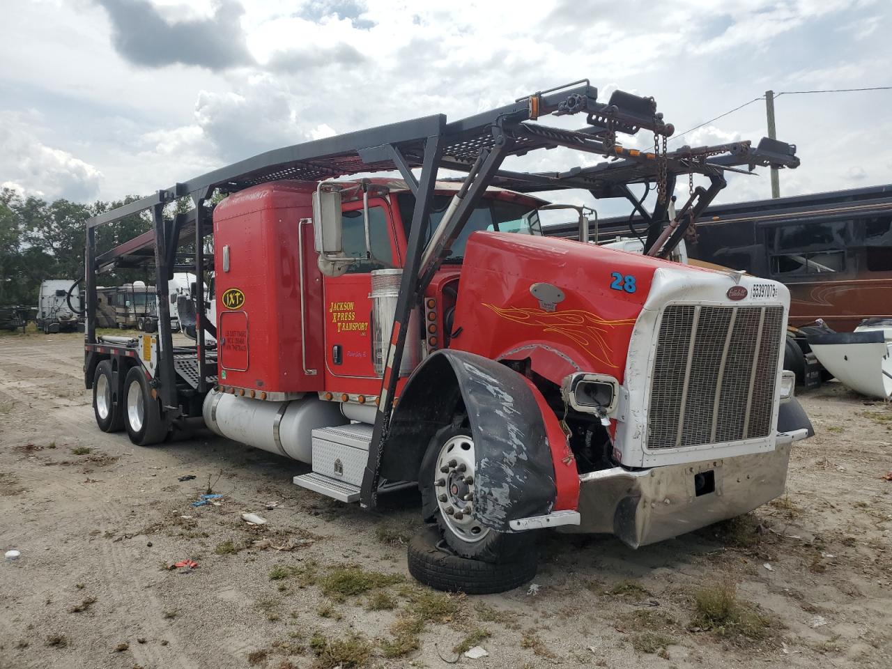 2007 Peterbilt 379 Car Carrier Truck იყიდება Riverview-ში, FL - Front End