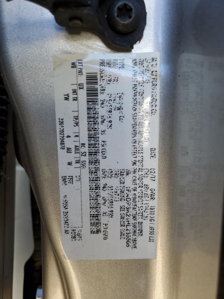 2017 Ford Focus Se VIN: 1FADP3K21HL235505 Lot: 56586275