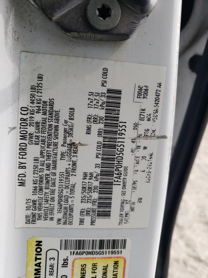 2017 Ford Fusion Se VIN: 3FA6P0H70HR413335 Lot: 55997785