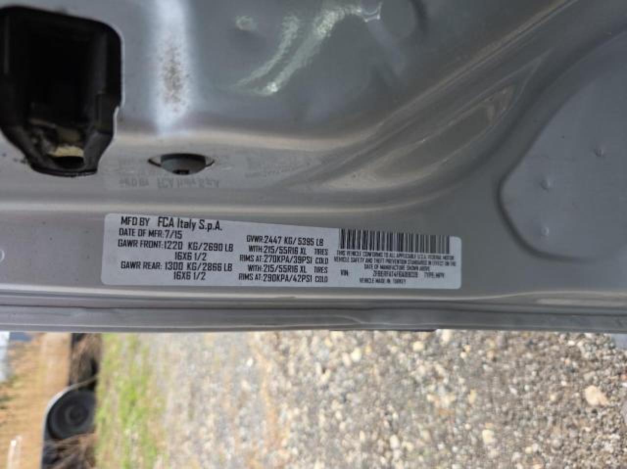 ZFBERFAT4F6A89039 2015 Ram Promaster City