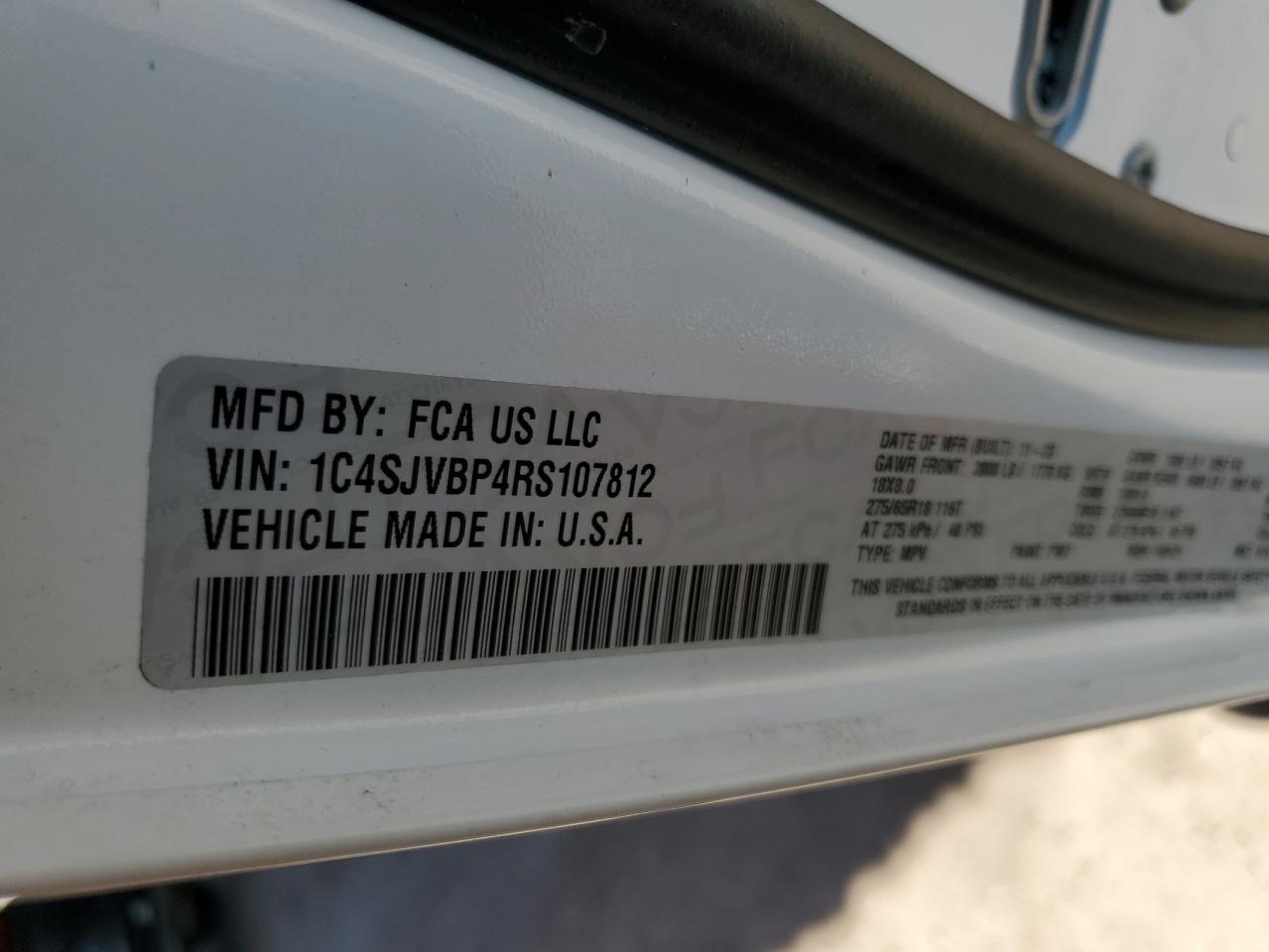 2024 Jeep Wagoneer Series Ii VIN: 1C4SJVBP4RS107812 Lot: 56252335