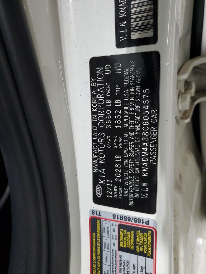 2012 Kia Rio Lx VIN: KNADM4A38C6054375 Lot: 56049945