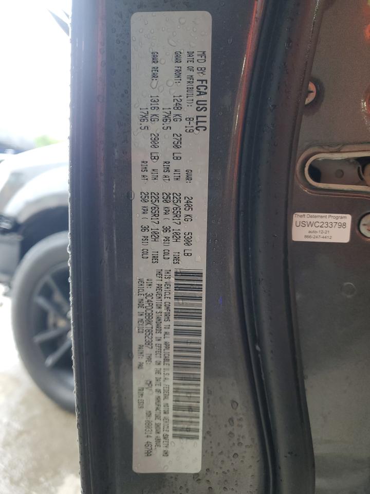 2019 Dodge Journey Se VIN: 3C4PDCBB0KT852387 Lot: 55995145
