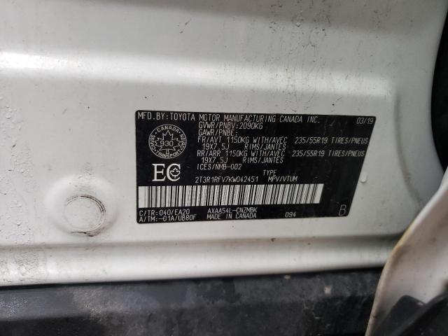 2019 TOYOTA RAV4 XLE