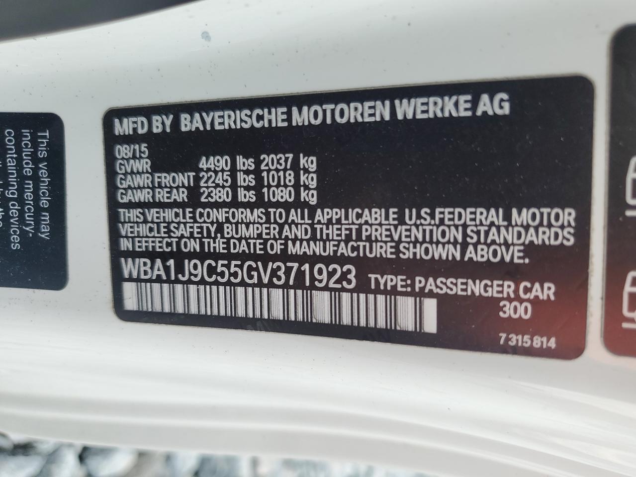 2016 BMW M235Xi VIN: WBA1J9C55GV371923 Lot: 56788155