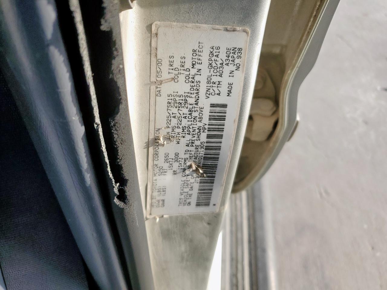 2000 Toyota 4Runner Sr5 VIN: JT3GN86R4Y0171905 Lot: 56968585