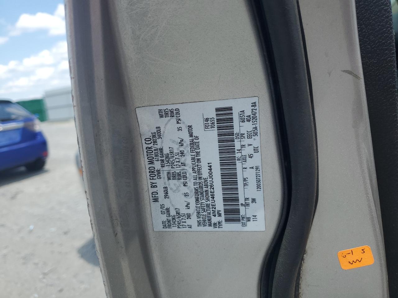 2006 Mercury Mountaineer Convenience VIN: 4M2EU46E26UJ00441 Lot: 56281865