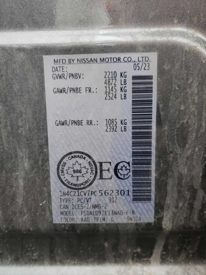 2023 Nissan Leaf Sv Plus VIN: 1N4CZ1CV7PC562301 Lot: 53819275