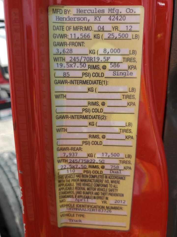2013 International 4000 4300 Lp VIN: 1HTMNAALXDH183726 Lot: 56513855