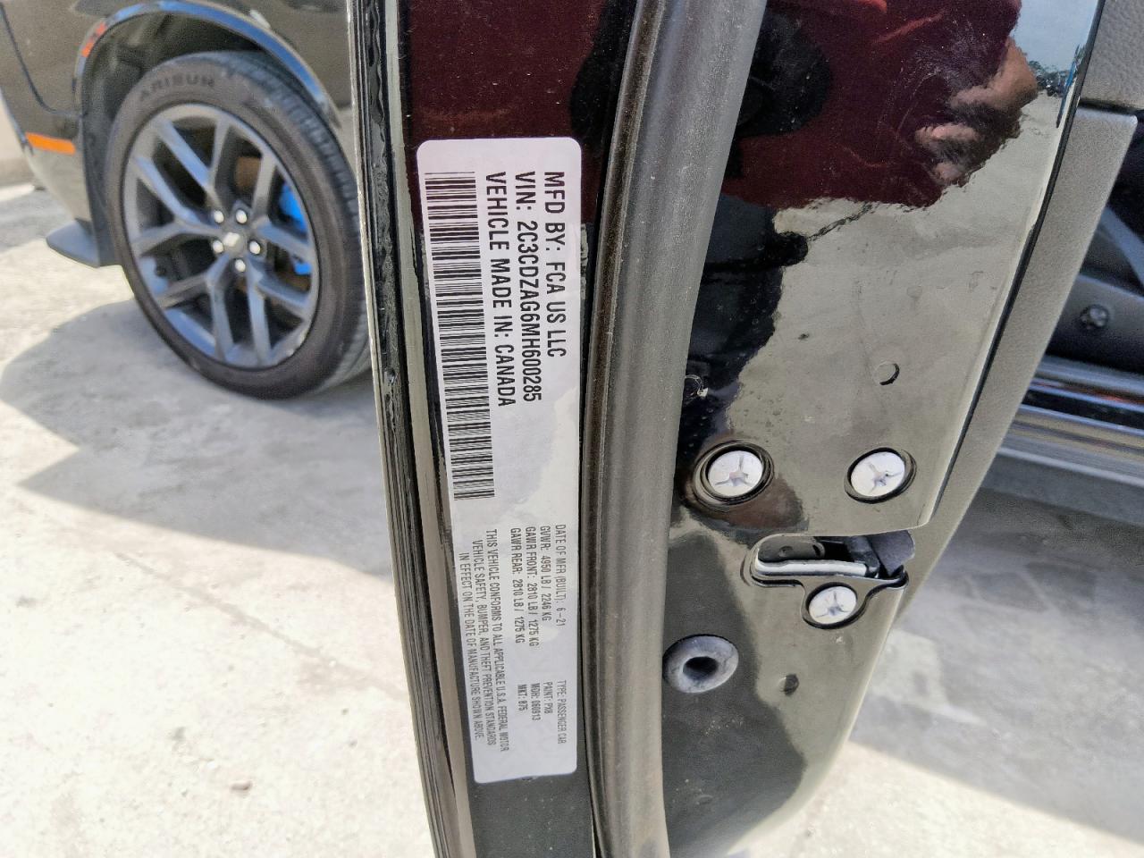 2021 Dodge Challenger Sxt VIN: 2C3CDZAG6MH600285 Lot: 57959805