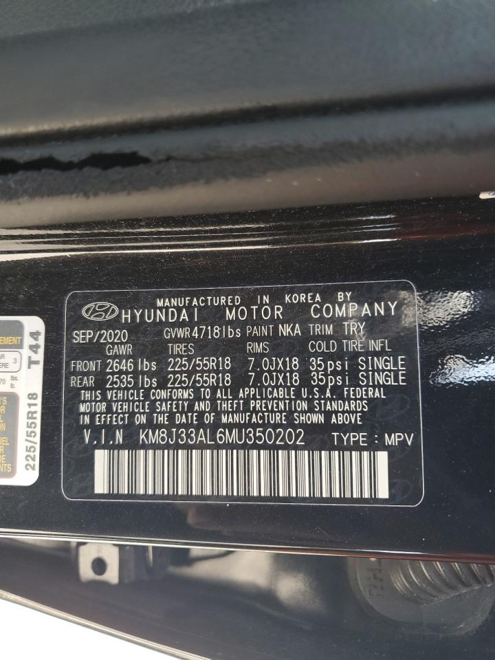 2021 Hyundai Tucson Limited VIN: KM8J33AL6MU350202 Lot: 57759595