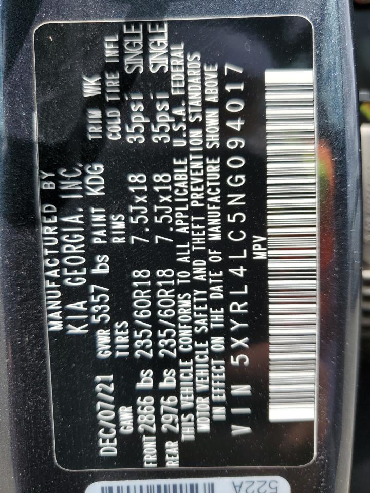 2022 Kia Sorento S VIN: 5XYRL4LC5NG094017 Lot: 56174025