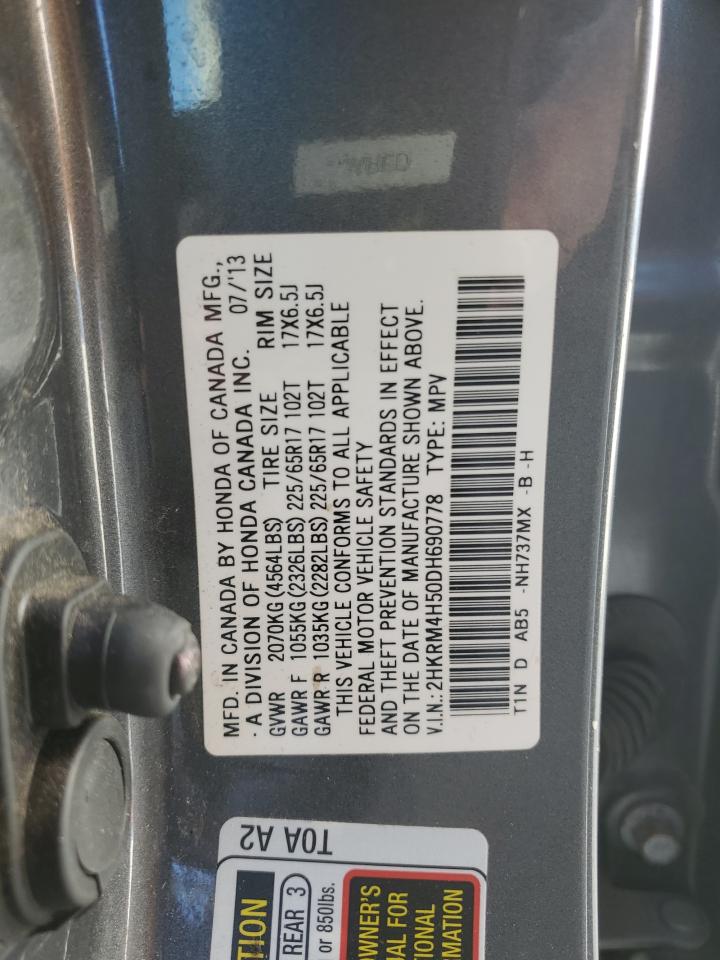 2013 Honda Cr-V Ex VIN: 2HKRM4H50DH690778 Lot: 56062035
